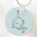 Search for line drawing key rings Cat