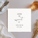 Search for love napkins Black and white