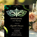 Search for black masquerade party invitations Modern