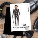 Search for funny groomsman cards Black and white