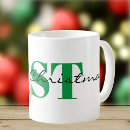 Search for christmas monogram mugs Green