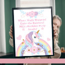 Search for unicorn birthday posters Girl