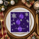 Search for purple christmas napkins Snowflakes