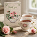 Search for teapot thank you cards Pink roses