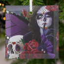 Search for red skull christmas tree decorations Dia de los muertos