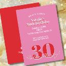 Search for red 30th birthday invitations Trendy