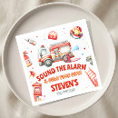 Search for fire truck napkins Sound the alarm