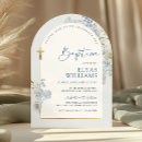 Search for blue flower christening invitations For kids