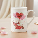 Search for red heart balloons mugs Cute
