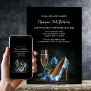 Search for stiletto birthday invitations Champagne