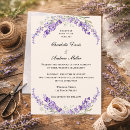 Search for lavender and cream wedding invitations Purple