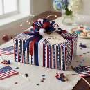 Search for stars and stripes wrapping paper Blue