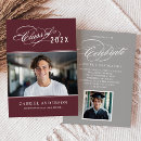 Search for burgundy graduation invitations High school graduation
