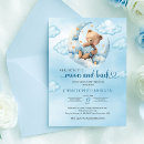 Search for moon baby boy shower invitations Blue sky