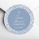 Search for blue and white pattern stickers For kids