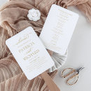 Search for white and gold wedding programs Simple