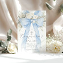 Search for blue and silver christening invitations Modern