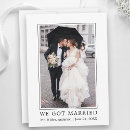 Search for we got married wedding announcement cards Minimalist