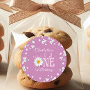 Search for retro daisy stickers Boho 1st birthday