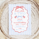 Search for red white and two birthday invitations Summer