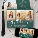 Search for green and white graduation invitations Simple