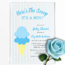 Search for ice cream baby shower invitations Blue