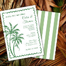 Search for retro beach wedding invitations Palm tree