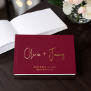 Search for burgundy wedding guest books Chic