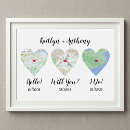 Search for date wedding posters Hearts