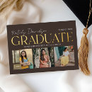 Search for brown and gold graduation invitations Modern
