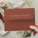 Search for terracotta wedding envelopes Return address