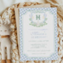 Search for monogram birthday invitations Blue