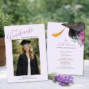 Search for purple graduation invitations Senior portrait