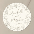 Search for beige wedding stickers Handwritten script calligraphy
