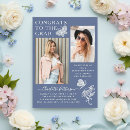 Search for blue and white graduation invitations Graduate