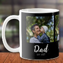 Search for dad established mugs Black white