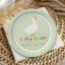 Search for green gingham plates Silly goose baby shower