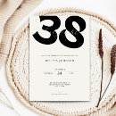 Search for 38th birthday invitations Elegant