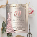 Search for ivory and gold 50th birthday invitations For her