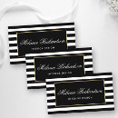 Search for black and white stripes business cards Designer