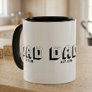 Search for bold letters mugs Dad