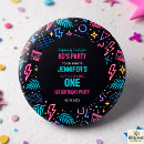 Search for 80s party badges Neon birthday party