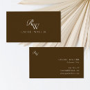 Search for brown monogram business cards Simple