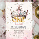 Search for crown 1st birthday invitations Fairytale