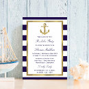 Search for yacht party invitations Navy blue stripes