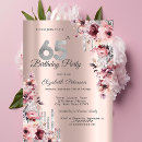 Search for pink 65th birthday invitations Surprise
