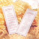 Search for retro wedding programs Hand drawn