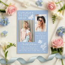 Search for blue and white graduation invitations Graduate