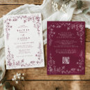 Search for dark red wedding invitations Burgundy