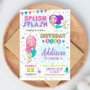 Search for unicorn and mermaid birthday invitations For her